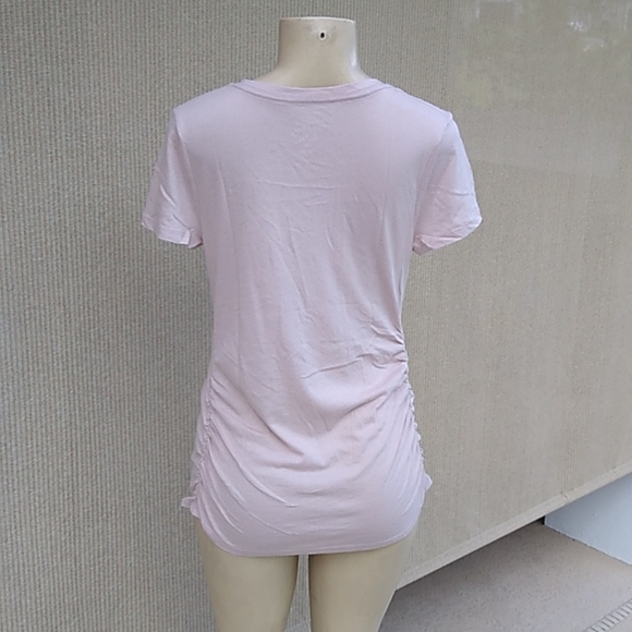 NWT Isabel Maternity Short Sleeve V-Neck Side Shirred Maternity T-Shirt - Size S - Picture 5 of 8